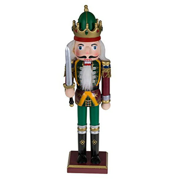 Clever Creations German 10 Inch Traditional Wooden Nutcracker Festive Christmas Décor for Shelves and Tables 